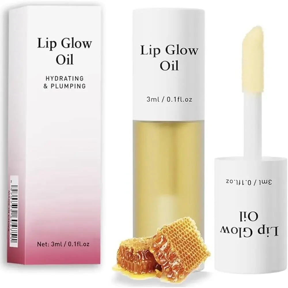 HelloKiss Lip Oil #05 Honey Hydrating Fruity Lip Glow Gloss NEW